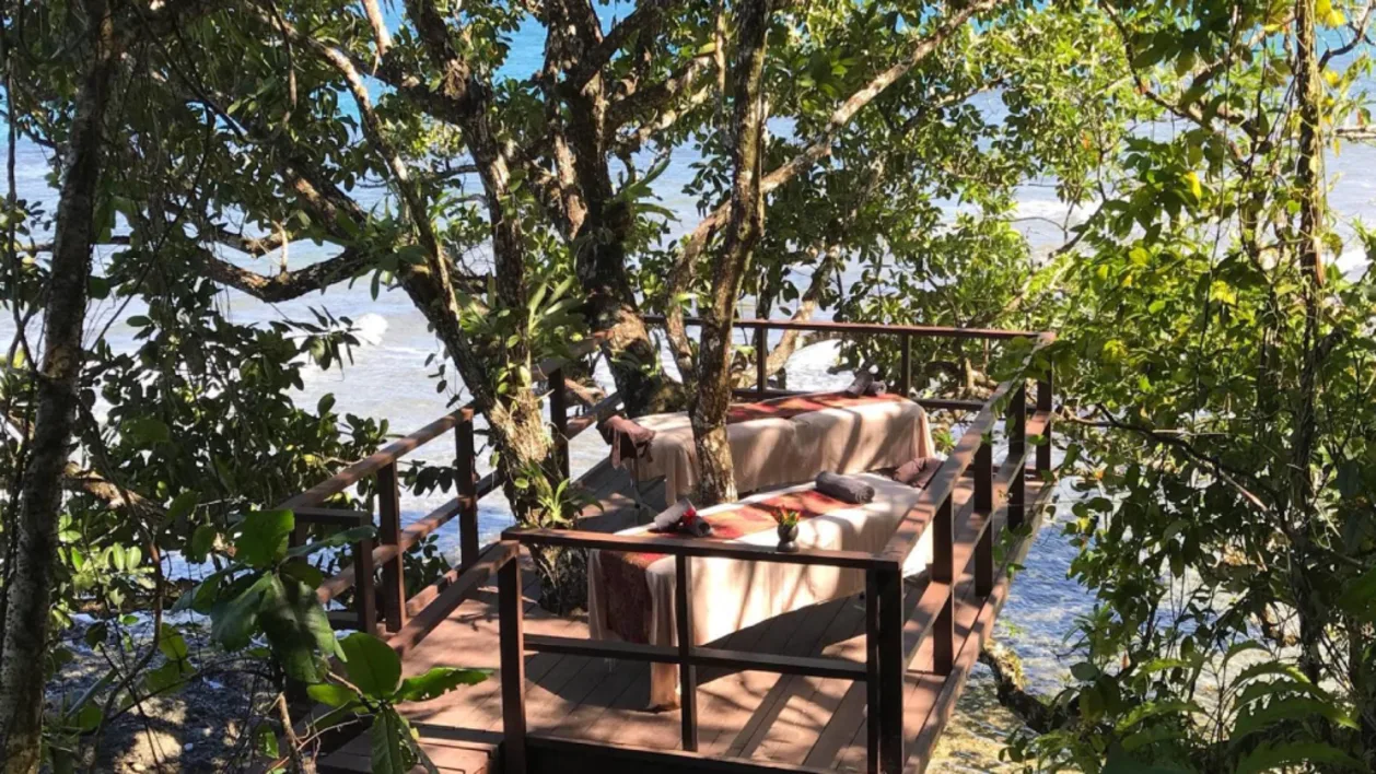 Outdoor treatment space at Nanuku Resort Fiji